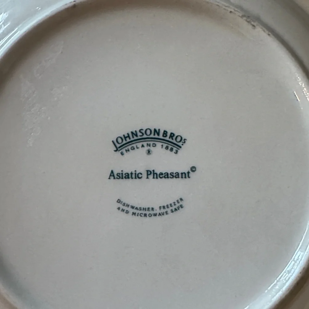 Blue and White Floral Porcelain Dinner Plates - Set of 4 - Picture 3 of 4